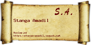 Stanga Amadil névjegykártya